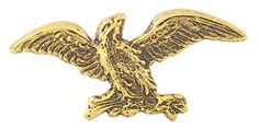 Dollhouse Miniature Brass Eagle Plaque